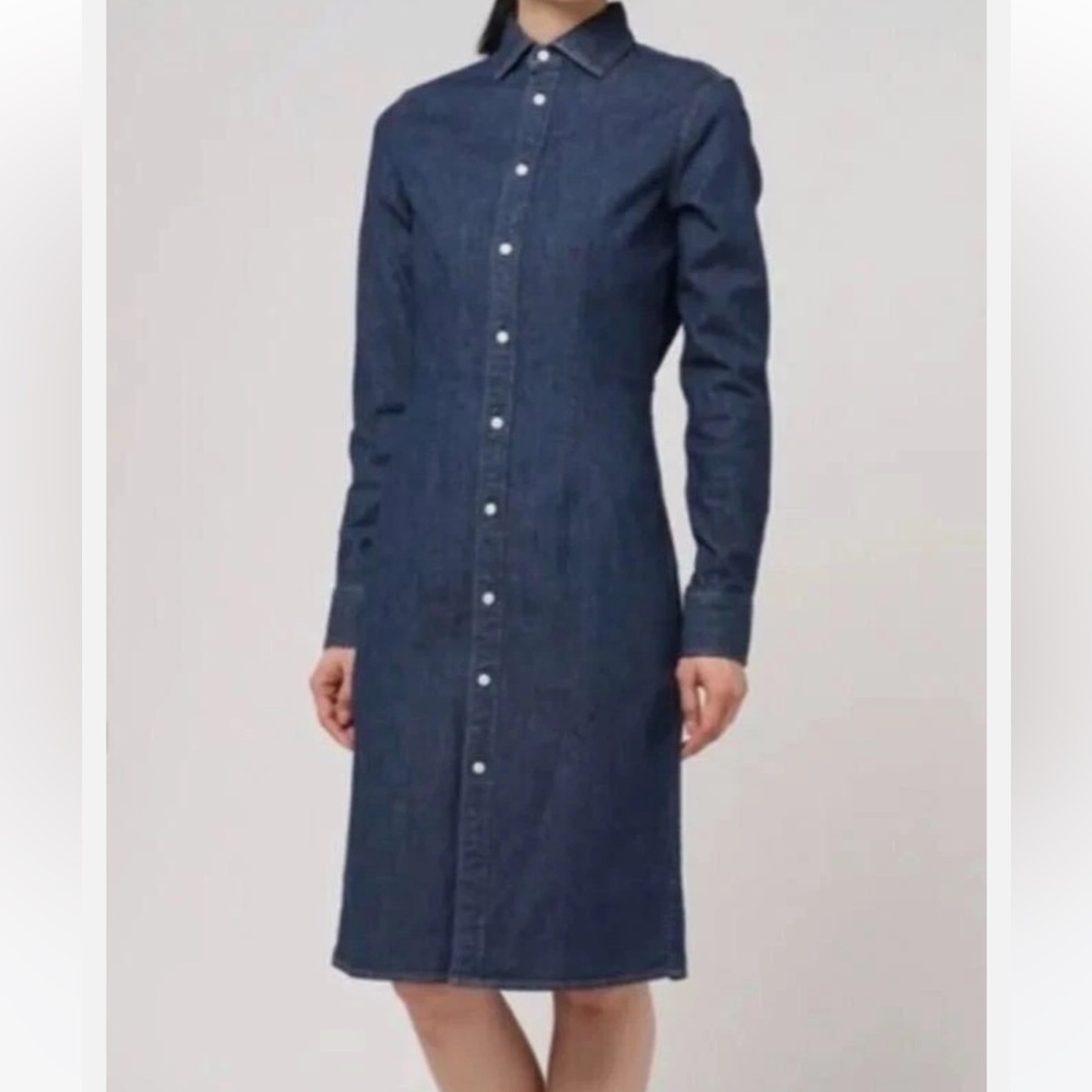 POLO Ralph Lauren Women’s Denim Shirt Dress Long Sleeve Midi Size 8 NWT